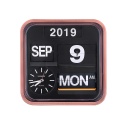 LEANSCHI Wand-Uhr und  mechanischer Jahreskalender | Kupfer-Design